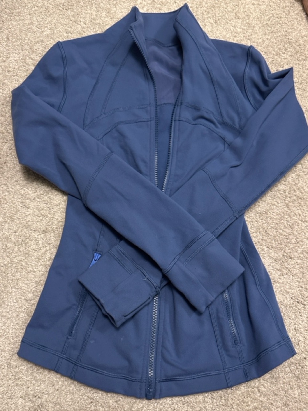 Women’s Blue Stretch Utility Jacket with Full Zip